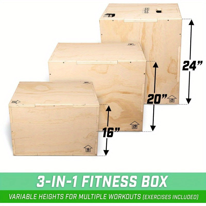 GoSports Fitness 3-in-1 Heavy-Duty Adjustable Plyo Jump Box - Earth Heart Resources