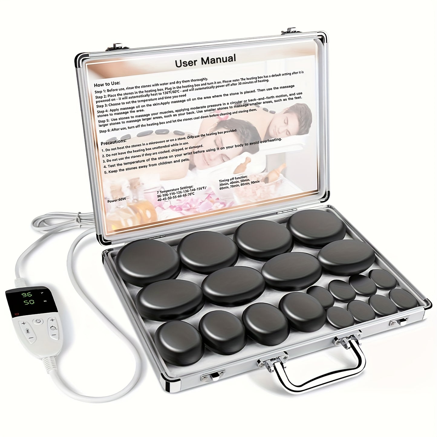 Hot Stones Massage Set for Professional Spa Relaxation Therapy - Earth Heart Resources