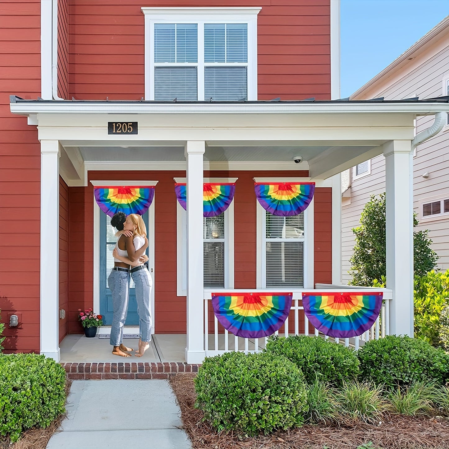 Rainbow Pride Bunting Flag for Festive Outdoor Celebrations - Earth Heart Resources