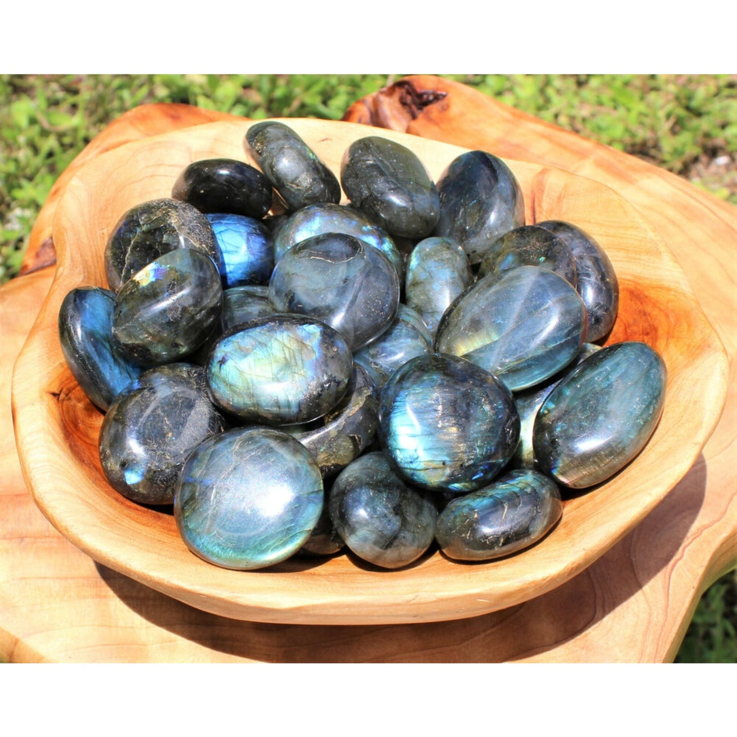 Hand Polished Labradorite Palm Stones for Healing and Meditation - Earth Heart Resources
