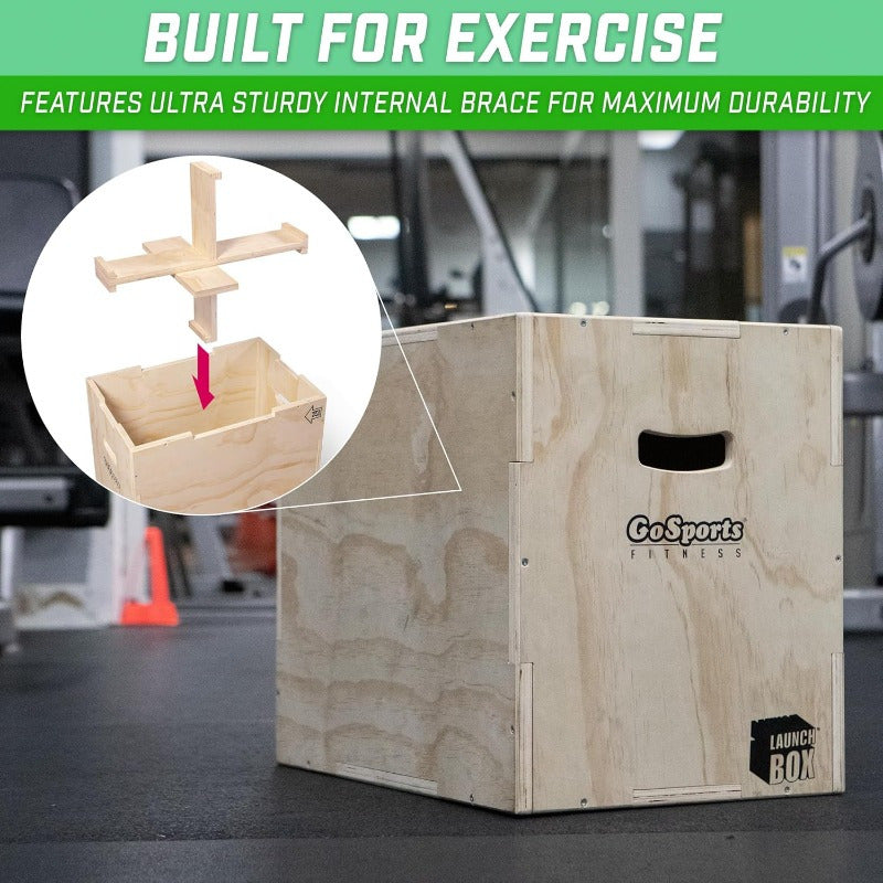 GoSports Fitness 3-in-1 Heavy-Duty Adjustable Plyo Jump Box - Earth Heart Resources