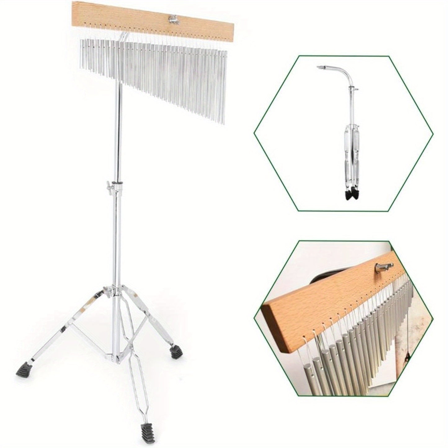 Professional 36-Tone Wind Chime Percussion Instrument With Tripod Stand - Earth Heart Resources