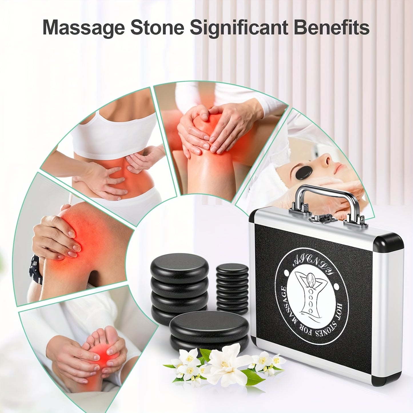 Hot Stones Massage Set for Professional Spa Relaxation Therapy - Earth Heart Resources