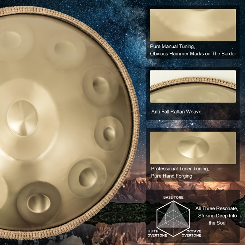 Premium Handpan Drum Instrument for Meditation and Music Therapy - Earth Heart Resources