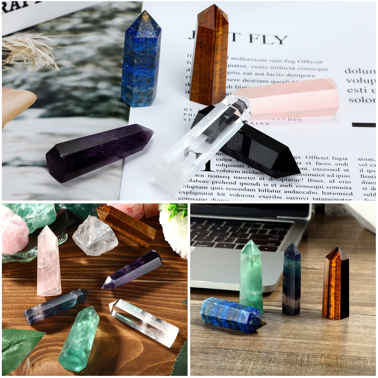 Crystal Wand Set for Meditation and Reiki Healing Supplies - Earth Heart Resources