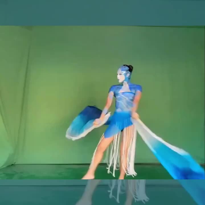 Gradient Dance Fans Set for Performances and Special Occasions - Earth Heart Resources