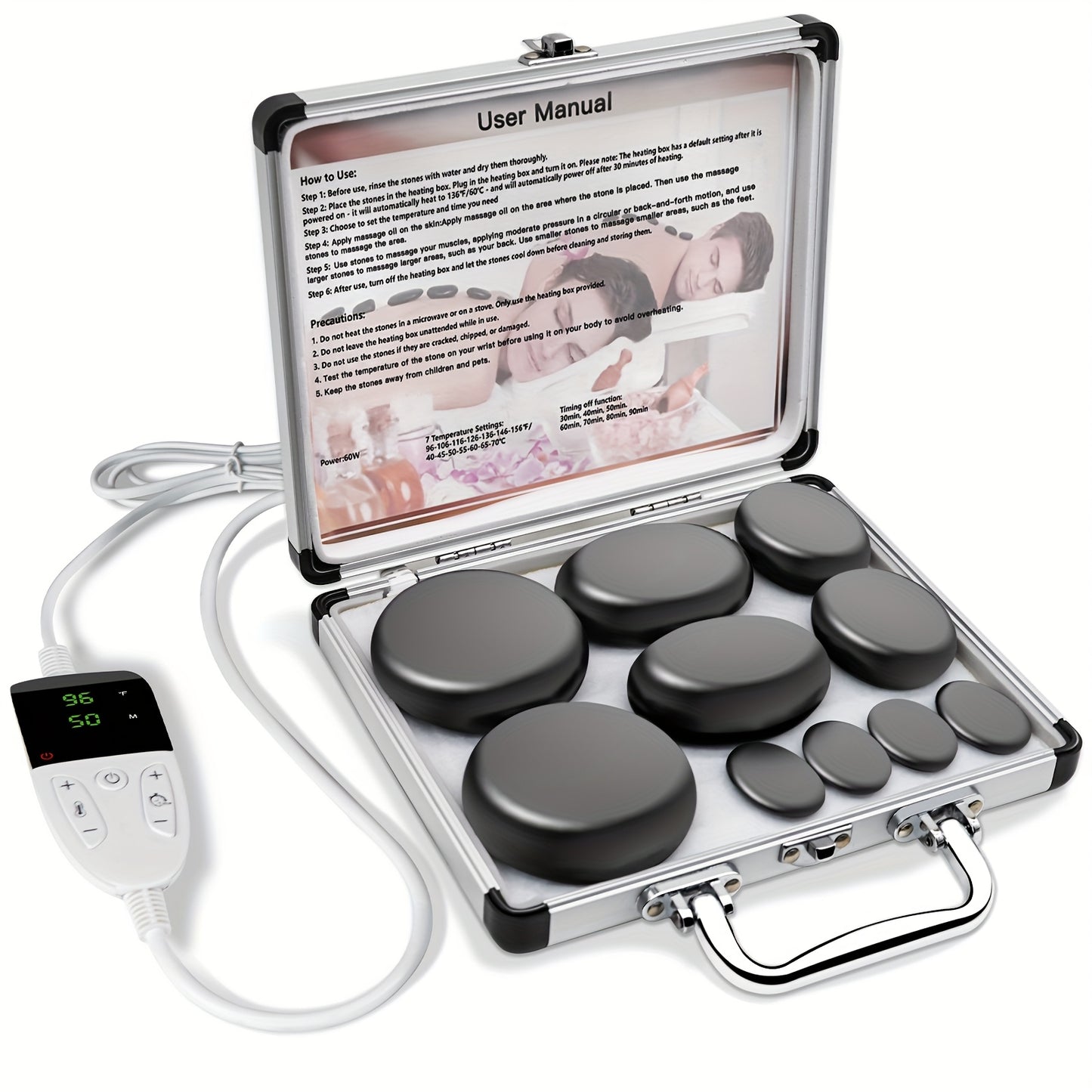 Hot Stones Massage Set for Professional Spa Relaxation Therapy - Earth Heart Resources