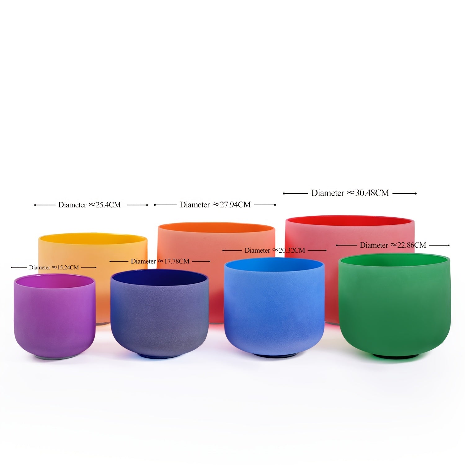 Lycrystal Chakra Quartz Crystal Singing Bowls Set for Meditation - Earth Heart Resources