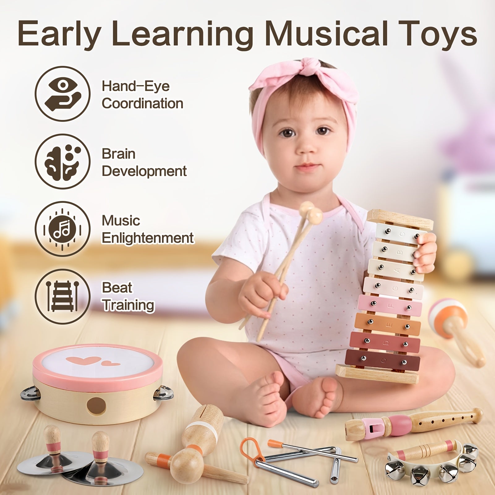 Musical Toy Set for Toddlers with Eight Fun Instruments - Earth Heart Resources