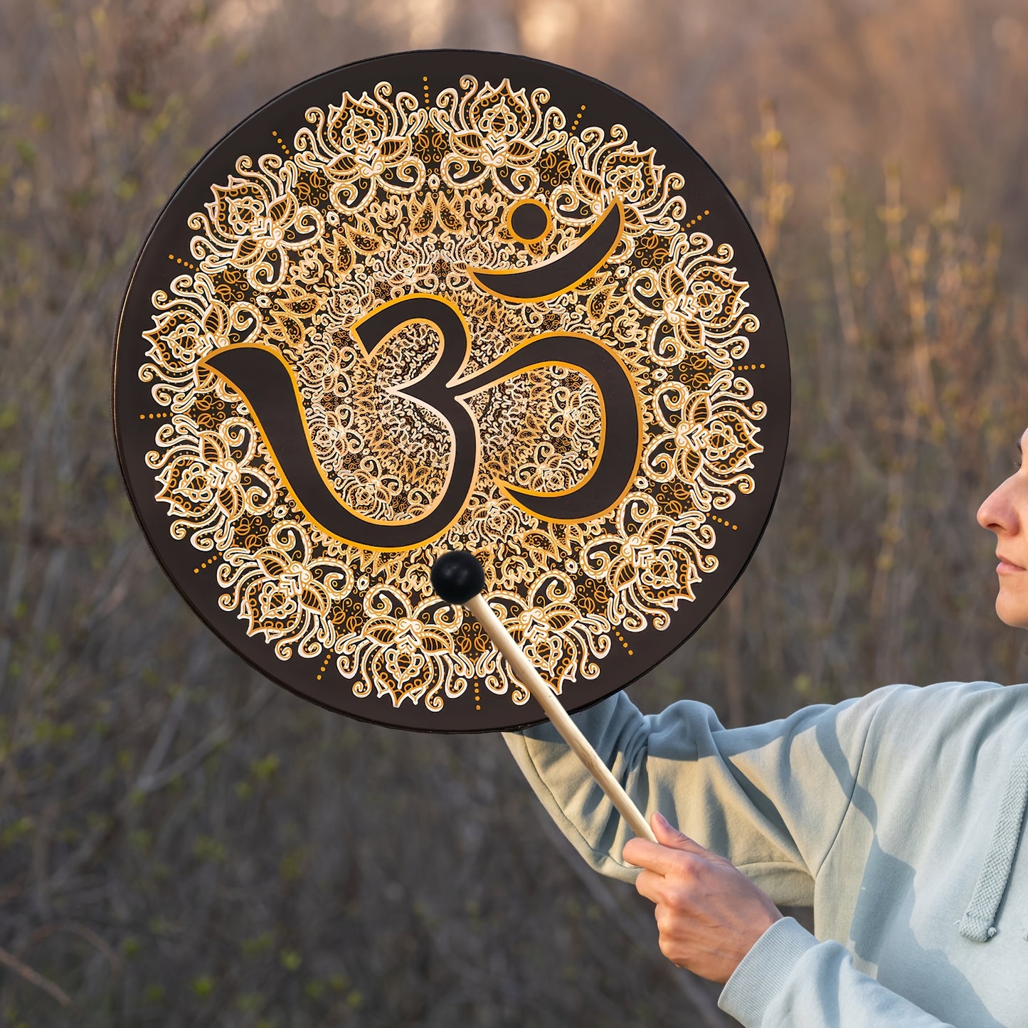 Sacred Vegan Rune Drum for Bass Healing and Sound Therapy - Earth Heart Resources