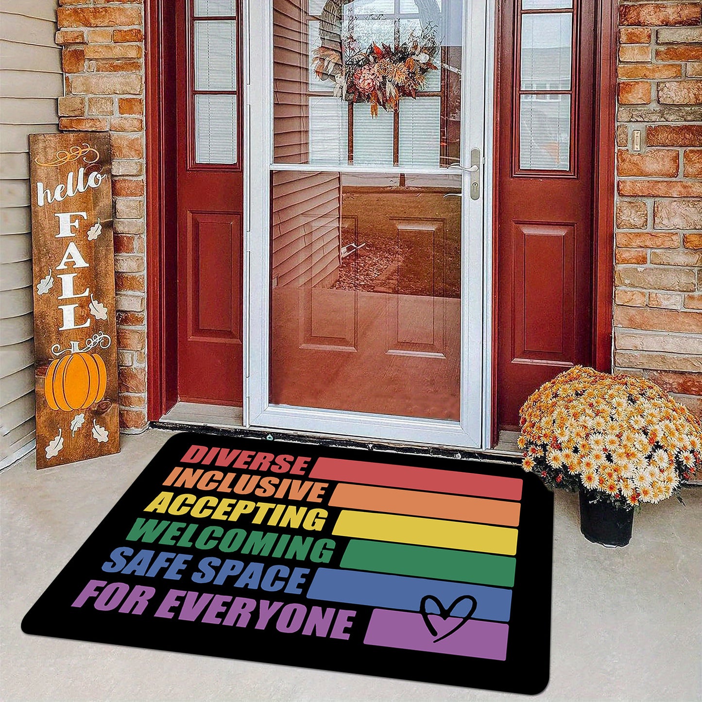 Vibrant Pride Day Welcome Door Mat For Inclusive Spaces - Earth Heart Resources