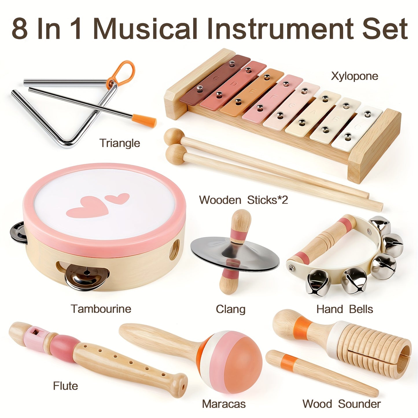 Musical Toy Set for Toddlers with Eight Fun Instruments - Earth Heart Resources