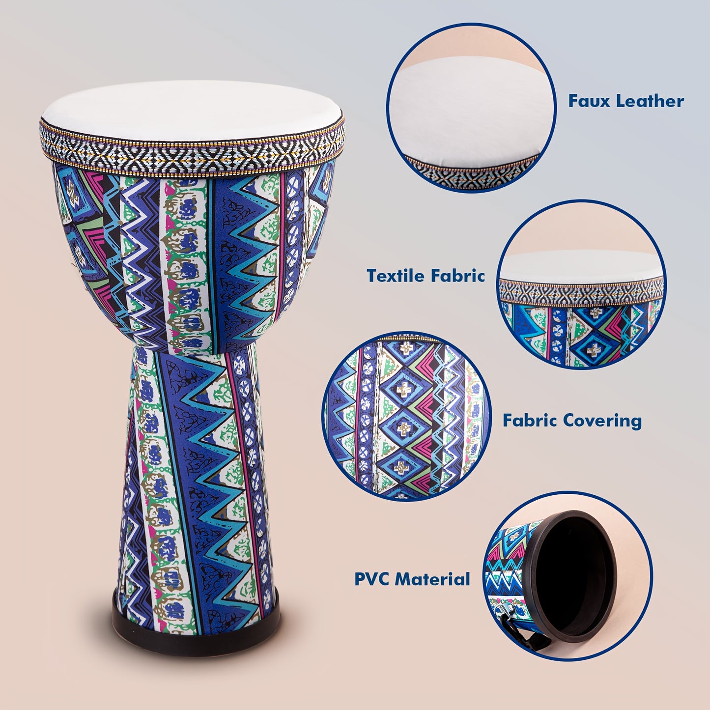 African Djembe Drum With Goatskin Drumhead For Professional Musicians - Earth Heart Resources