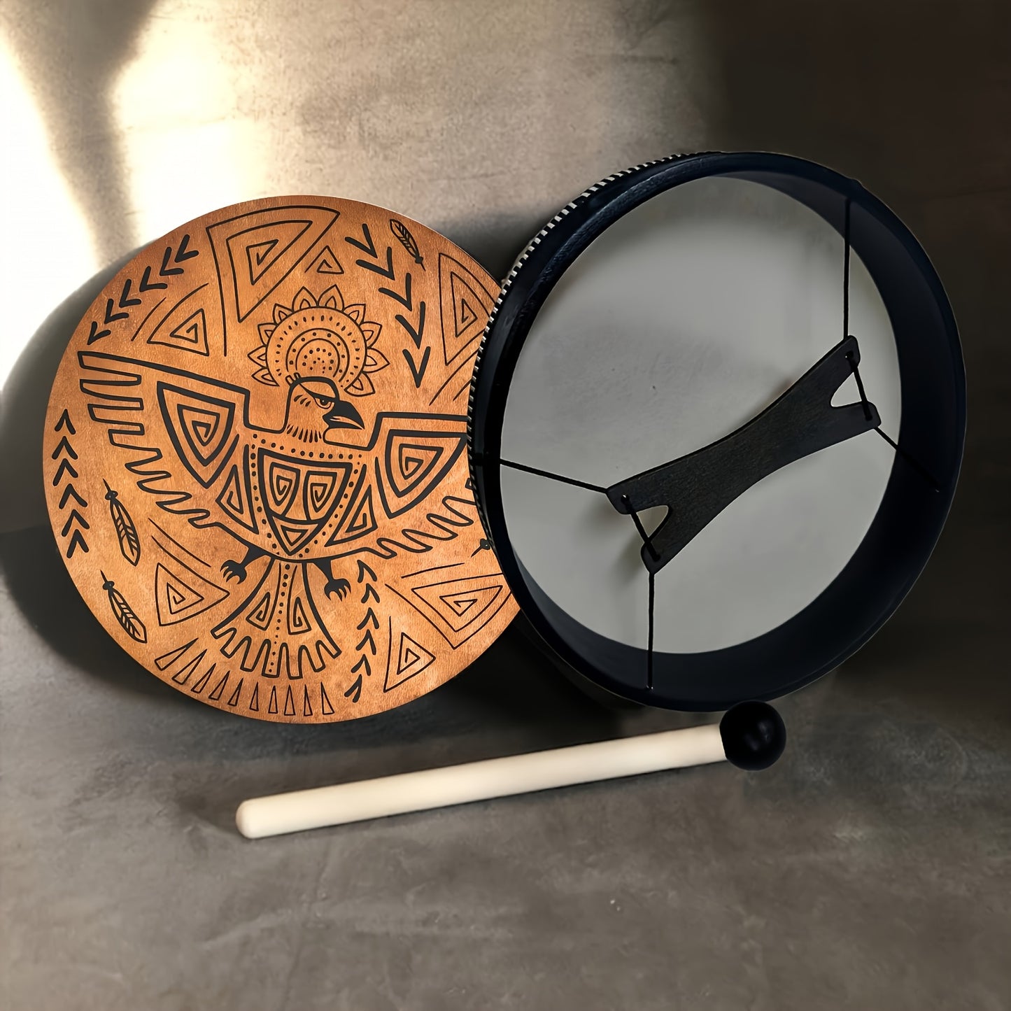 Sacred Shamanic Bird Drum for Meditation and Spiritual Reflection - Earth Heart Resources