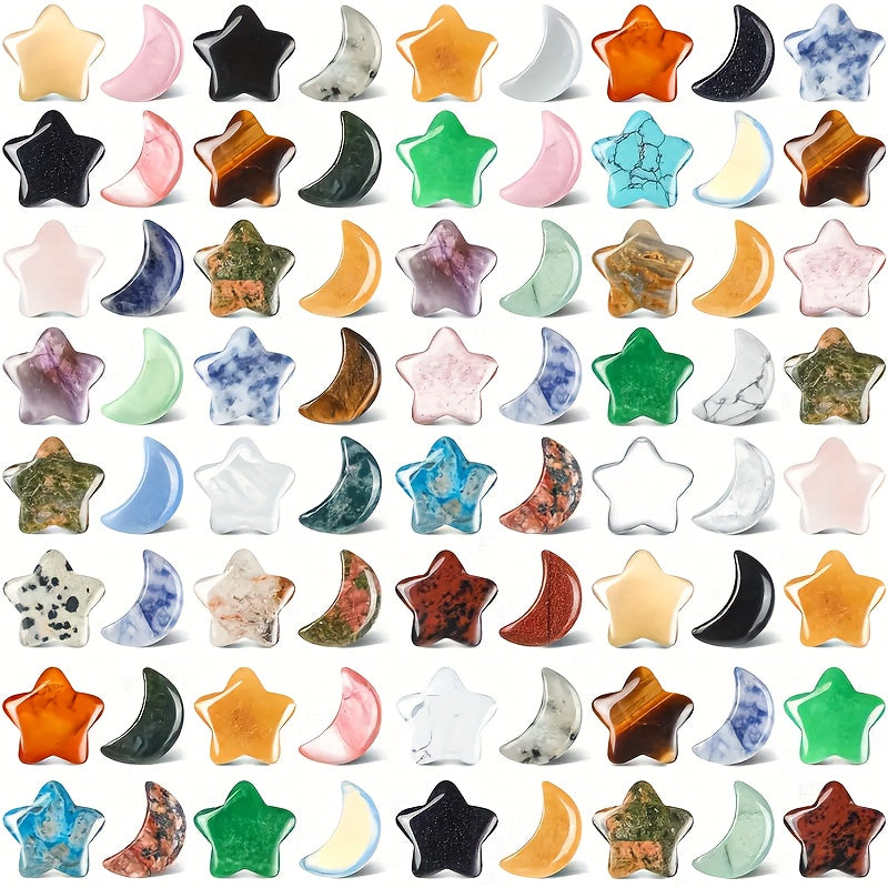 Star and Moon Polished Stone Set for Home Decor - Earth Heart Resources