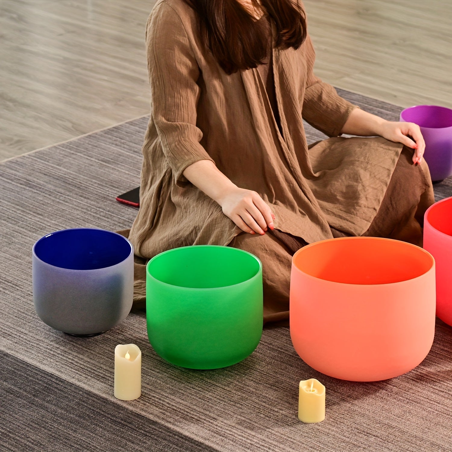 Lycrystal Chakra Quartz Crystal Singing Bowls Set for Meditation - Earth Heart Resources