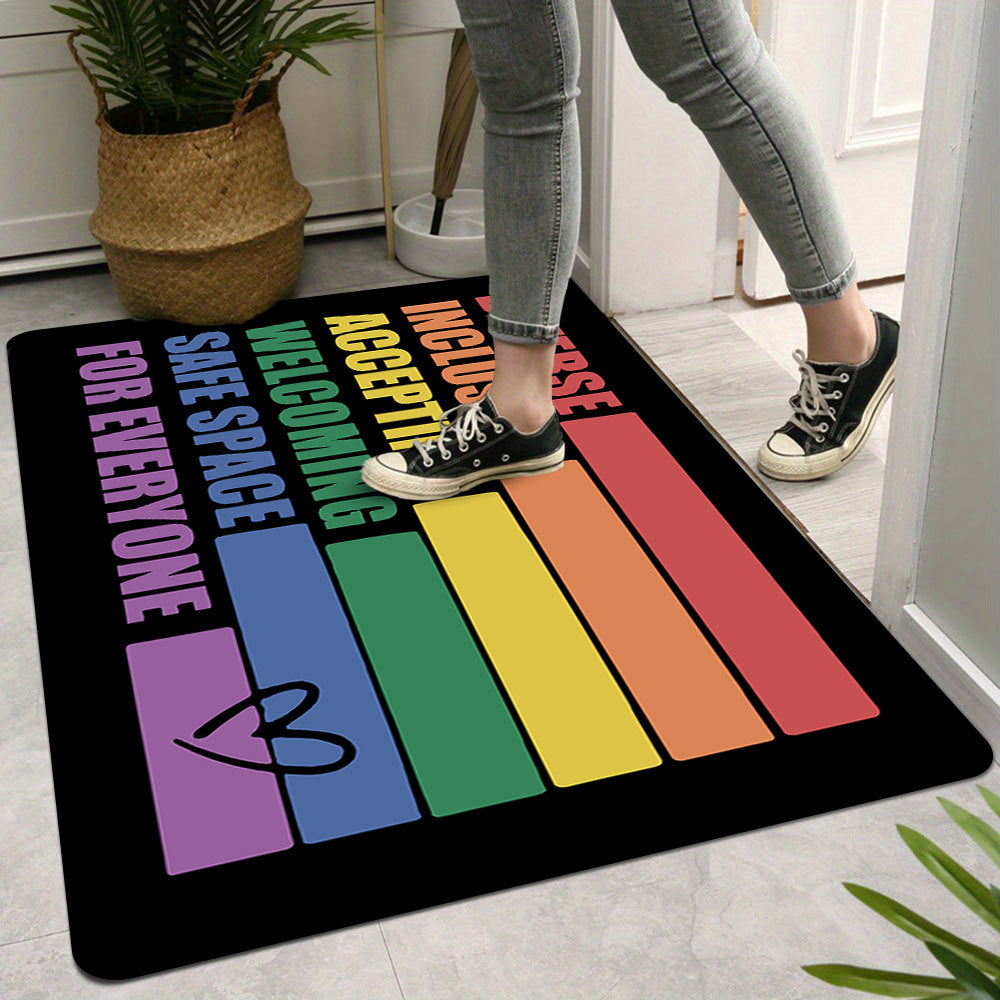 Vibrant Pride Day Welcome Door Mat For Inclusive Spaces - Earth Heart Resources