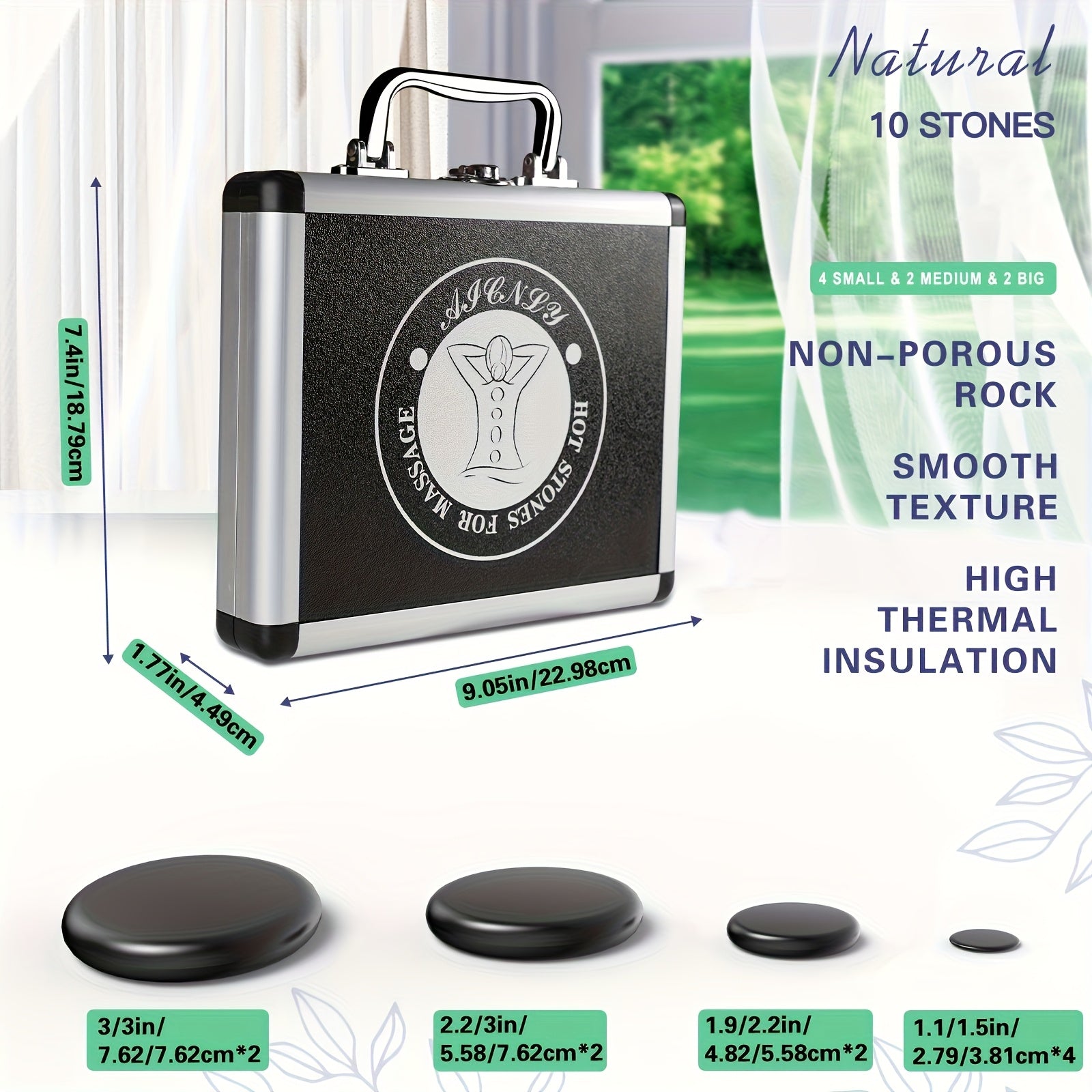 Hot Stones Massage Set for Professional Spa Relaxation Therapy - Earth Heart Resources