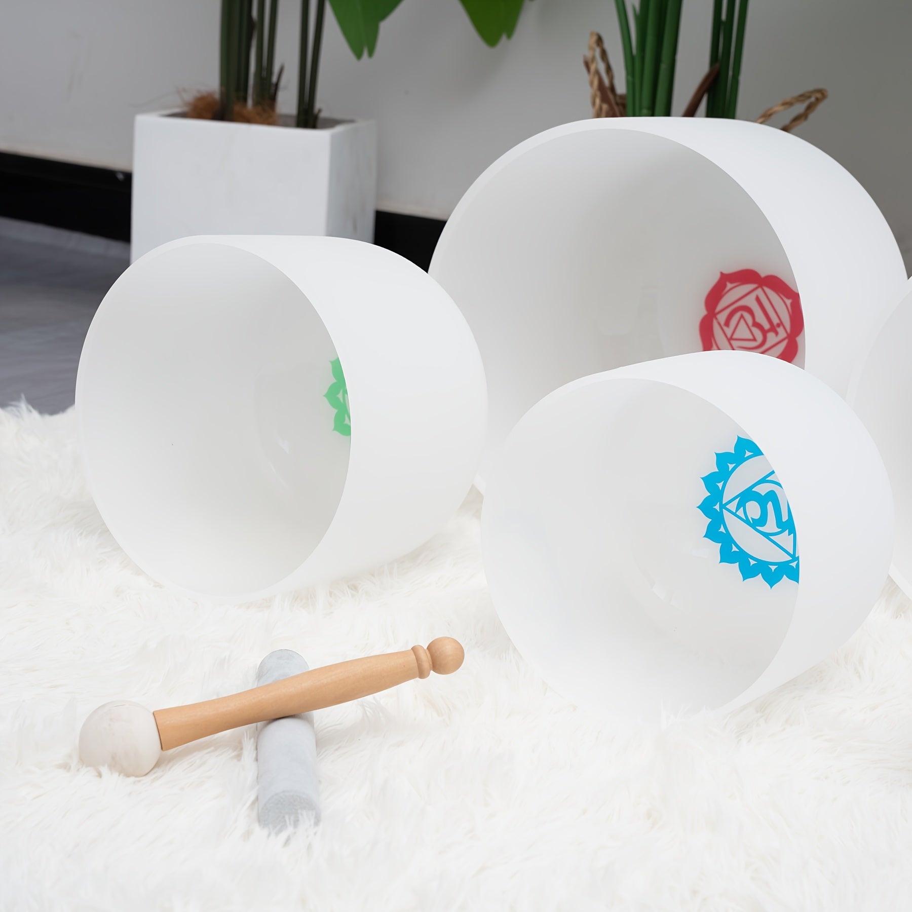 Chakra Crystal Singing Bowls Set for Meditation and Yoga - Earth Heart Resources