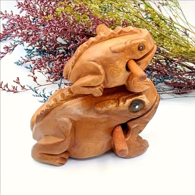 Handmade African Wooden Frog Gilo Ginger Percussion Instrument - Earth Heart Resources