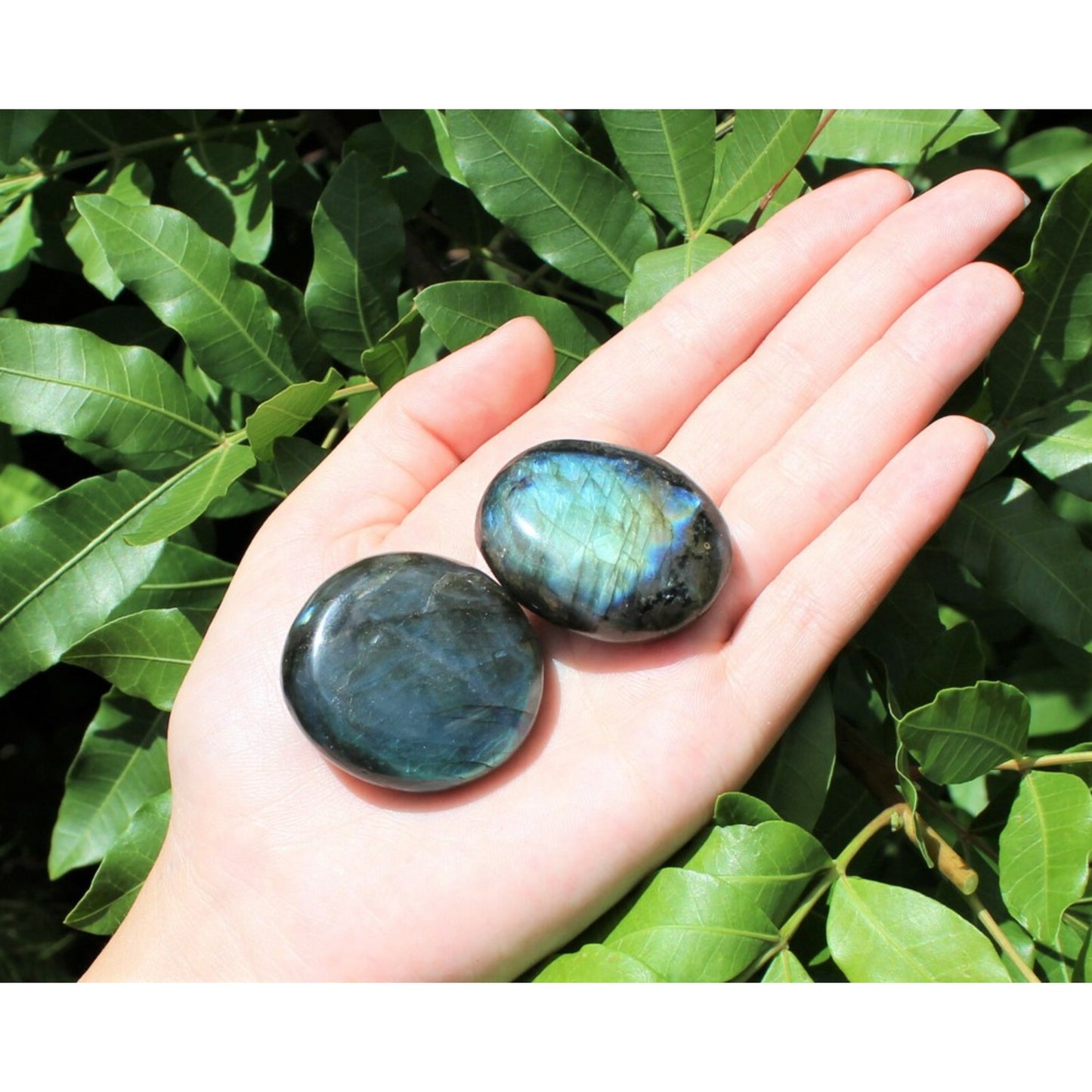 Hand Polished Labradorite Palm Stones for Healing and Meditation - Earth Heart Resources
