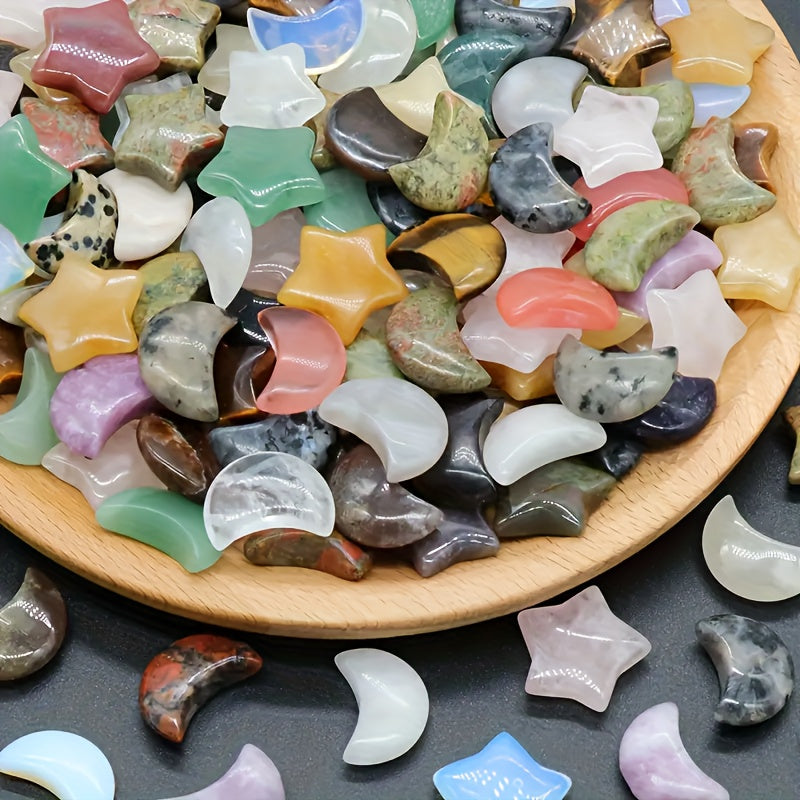 Star and Moon Polished Stone Set for Home Decor - Earth Heart Resources