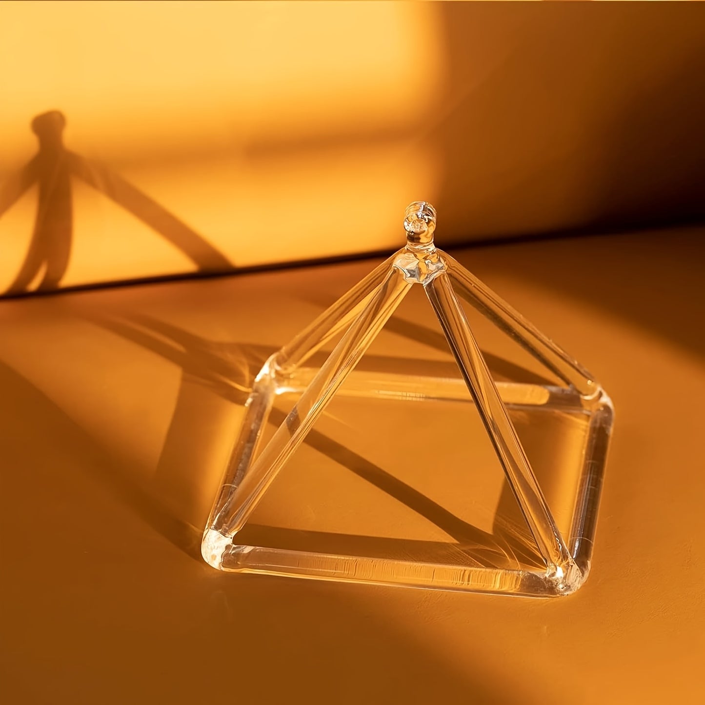 Quartz Crystal Singing Pyramid with Stick and Rope Included - Earth Heart Resources