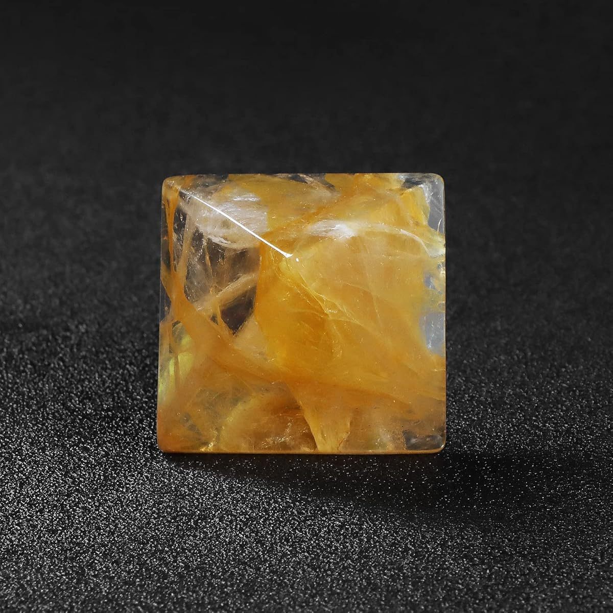 Citrine Crystal Orgone Pyramid for Positive Energy and Protection - Earth Heart Resources