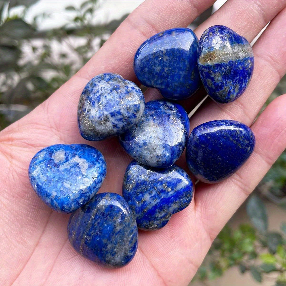 Natural Lapis Lazuli Heart Stones for Chakra Balancing Meditation - Earth Heart Resources