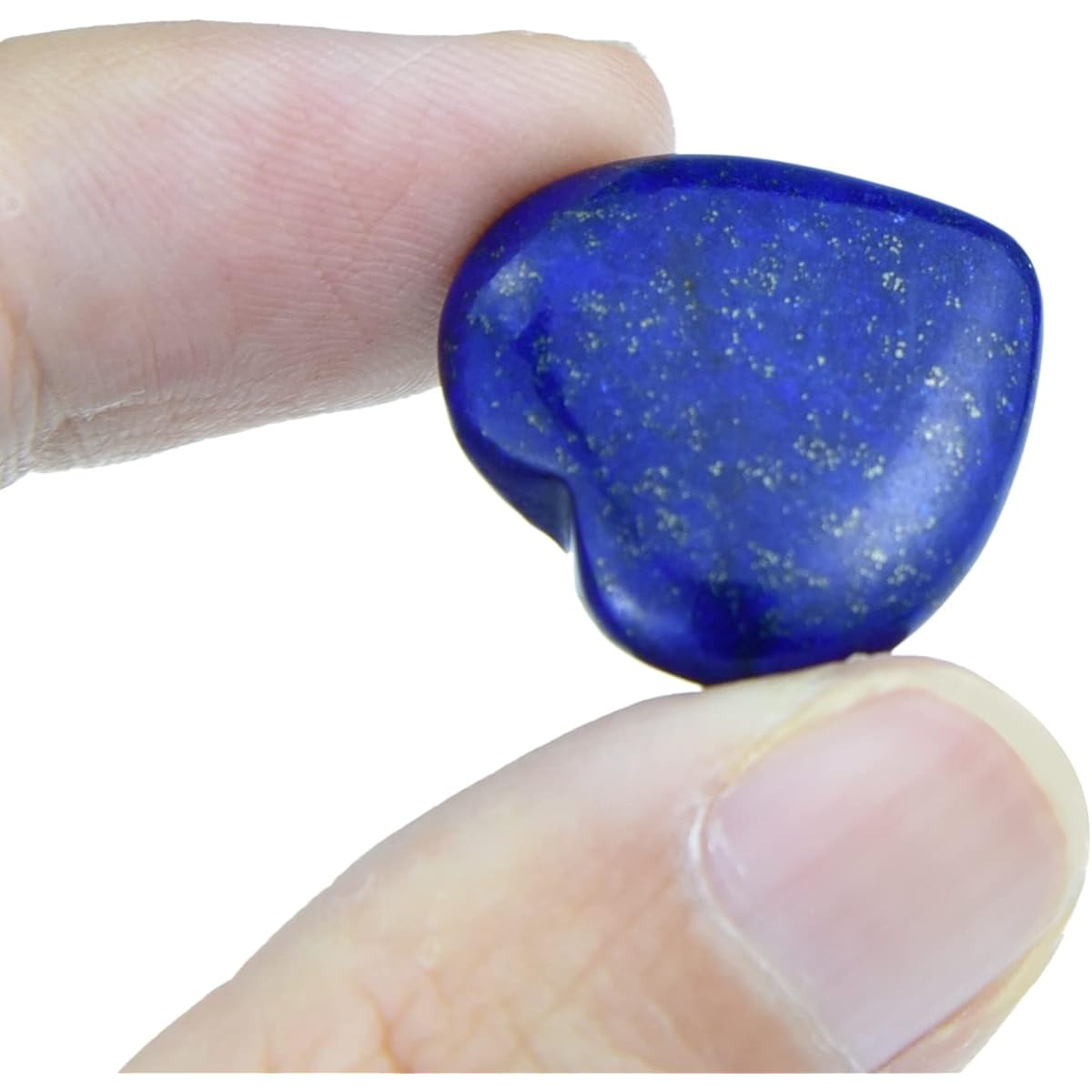 Lapis Lazuli Heart Carved Palm Worry Stones for Healing Energy - Earth Heart Resources