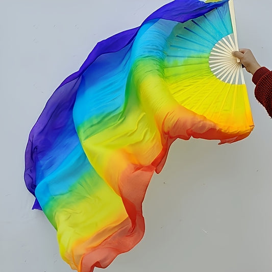 Vibrant Handheld Rainbow Fan for Festive Events and Parties - Earth Heart Resources