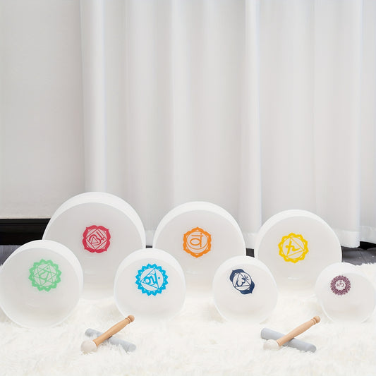 Chakra Crystal Singing Bowls Set for Meditation and Yoga - Earth Heart Resources