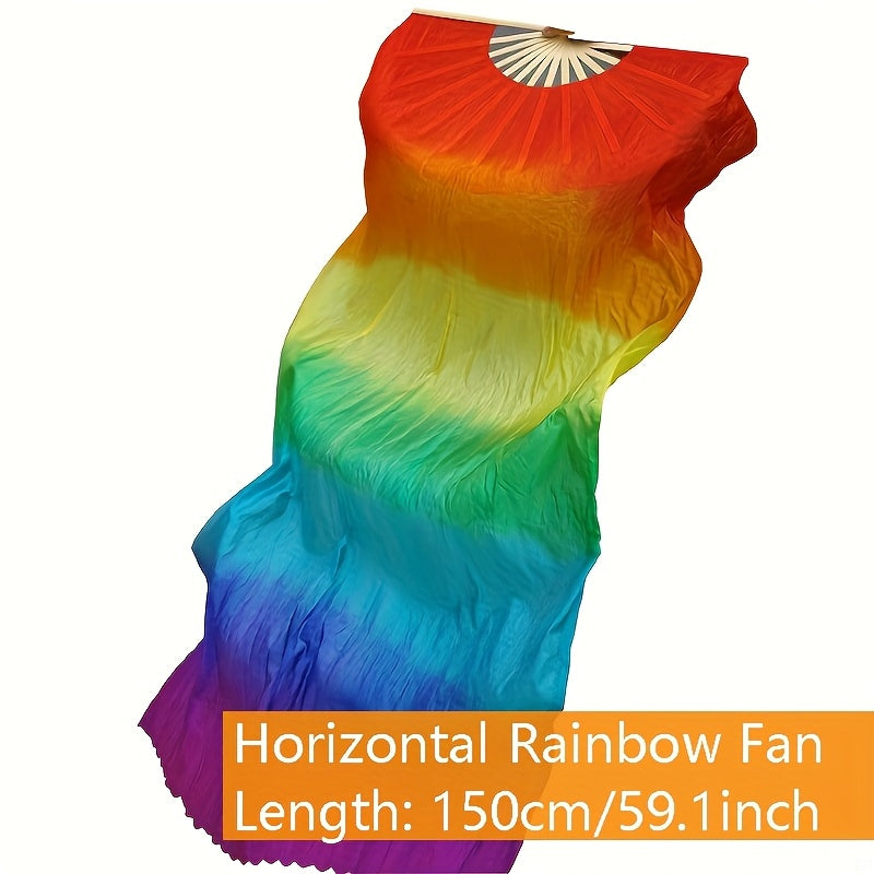 Vibrant Handheld Rainbow Fan for Festive Events and Parties - Earth Heart Resources