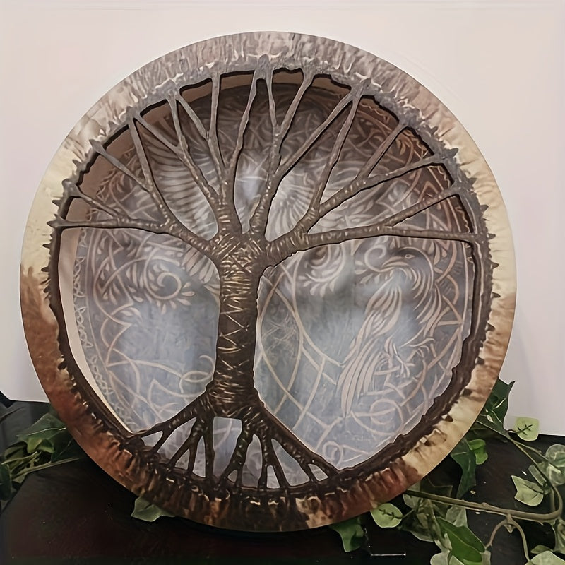 Unique Shaman Drum Tree Of Life Handmade Sound Relaxation Tool - Earth Heart Resources