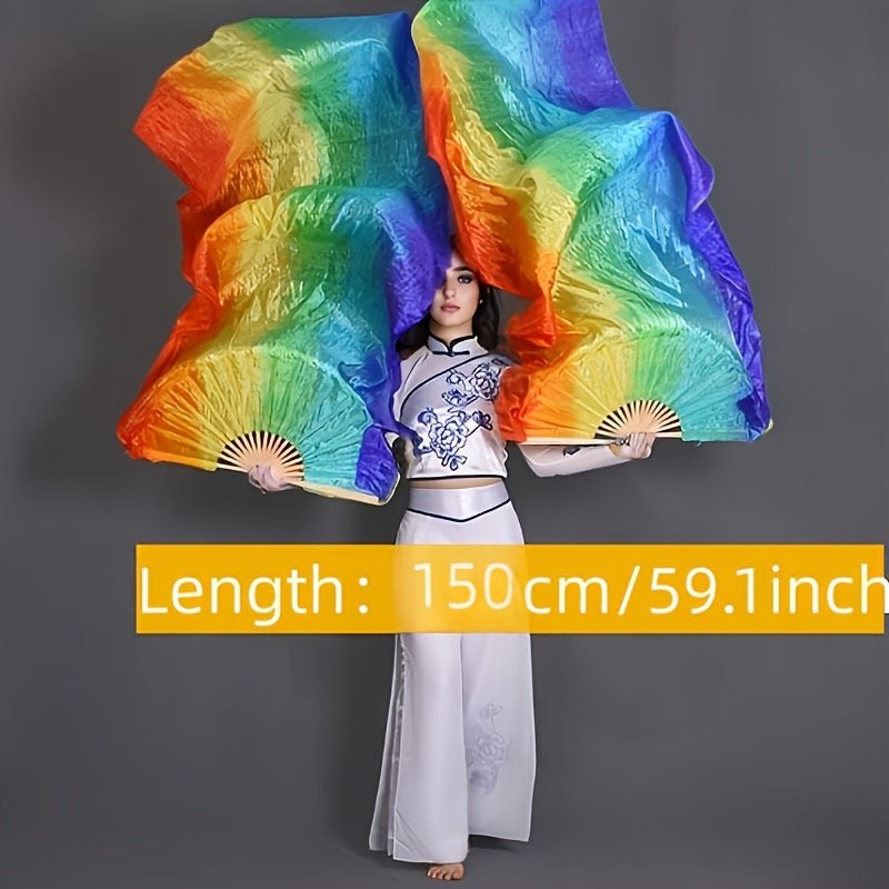 Vibrant Handheld Rainbow Fan for Festive Events and Parties - Earth Heart Resources