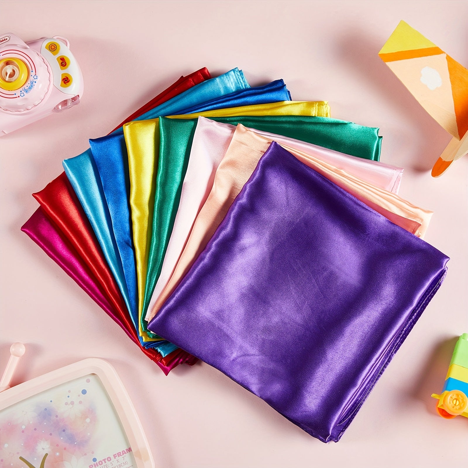 Rainbow Fabric Play Scarves for Creative Play and Dress Up - Earth Heart Resources