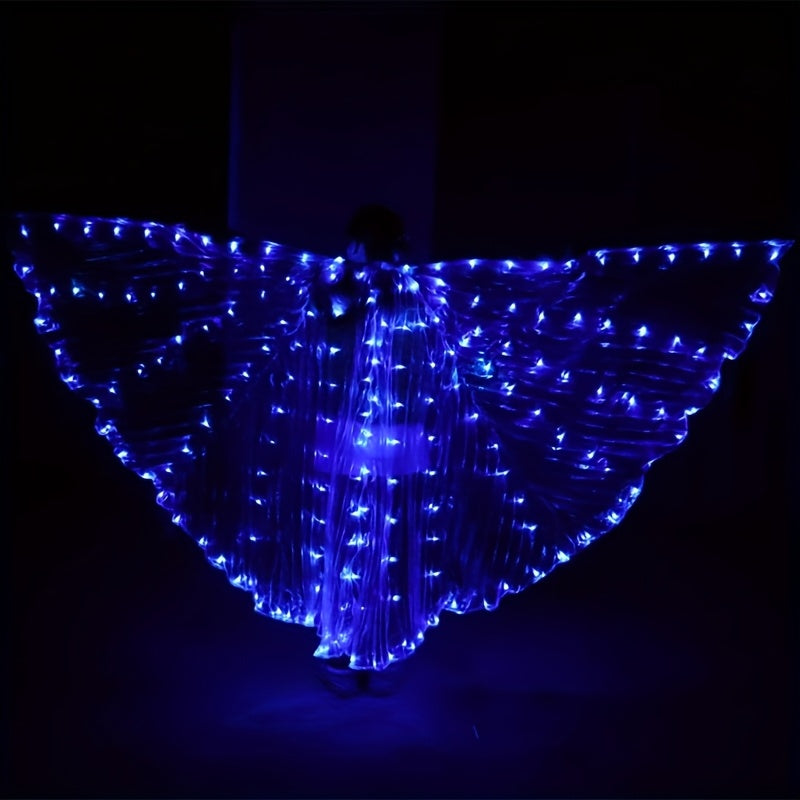 LED Glowing Fairy Wings Cloak Prop for Festive Celebrations - Earth Heart Resources