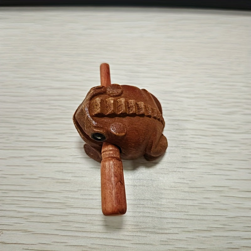 Handmade African Wooden Frog Gilo Ginger Percussion Instrument - Earth Heart Resources