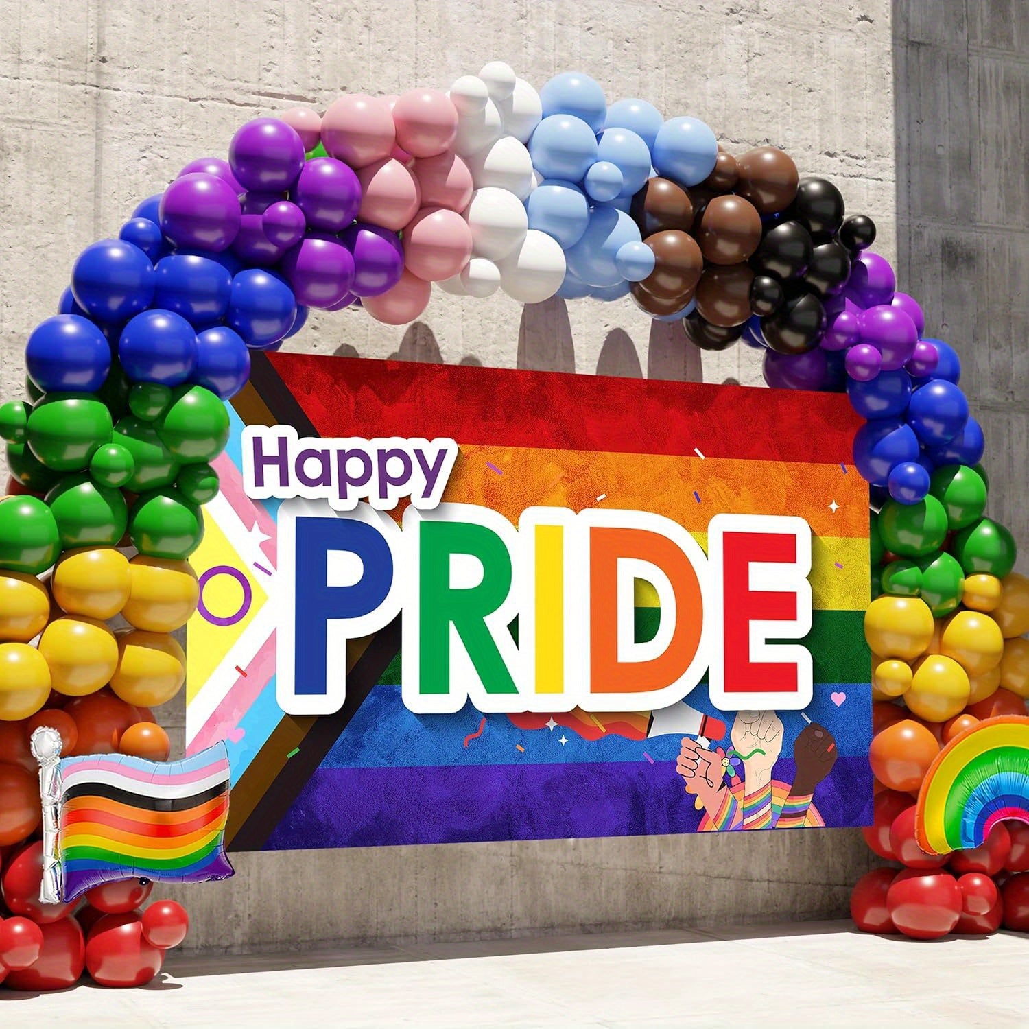 Double-Stitched Reusable Pride Rainbow Banner for Celebrations - Earth Heart Resources