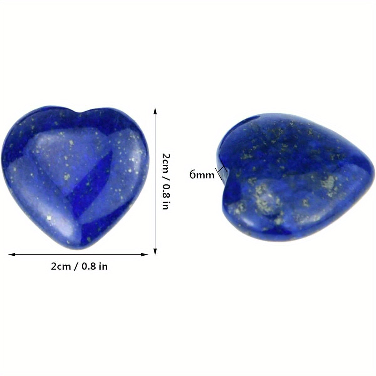 Lapis Lazuli Heart Carved Palm Worry Stones for Healing Energy - Earth Heart Resources