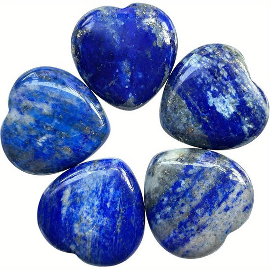 Natural Lapis Lazuli Heart Stones for Chakra Balancing Meditation - Earth Heart Resources
