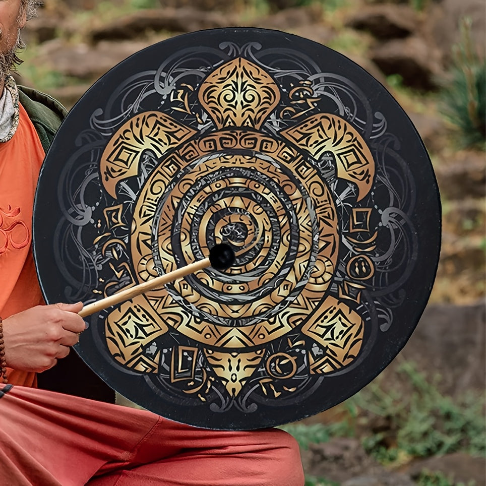 VMONKE Shamanic Turtle Drum for Meditation and Spiritual Decor - Earth Heart Resources