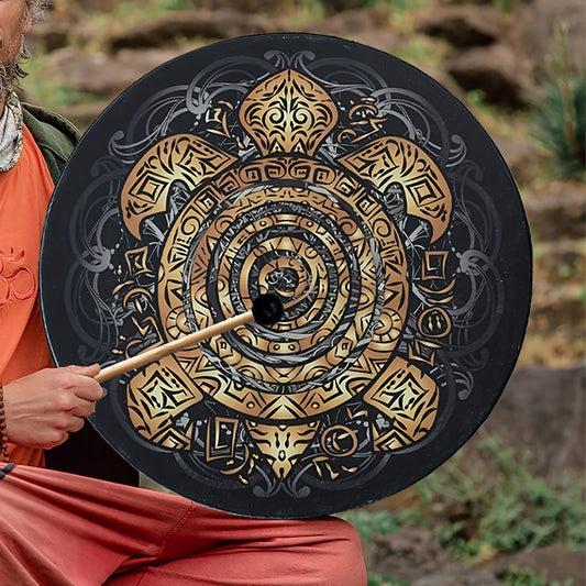 VMONKE Shamanic Turtle Drum for Meditation and Spiritual Decor - Earth Heart Resources