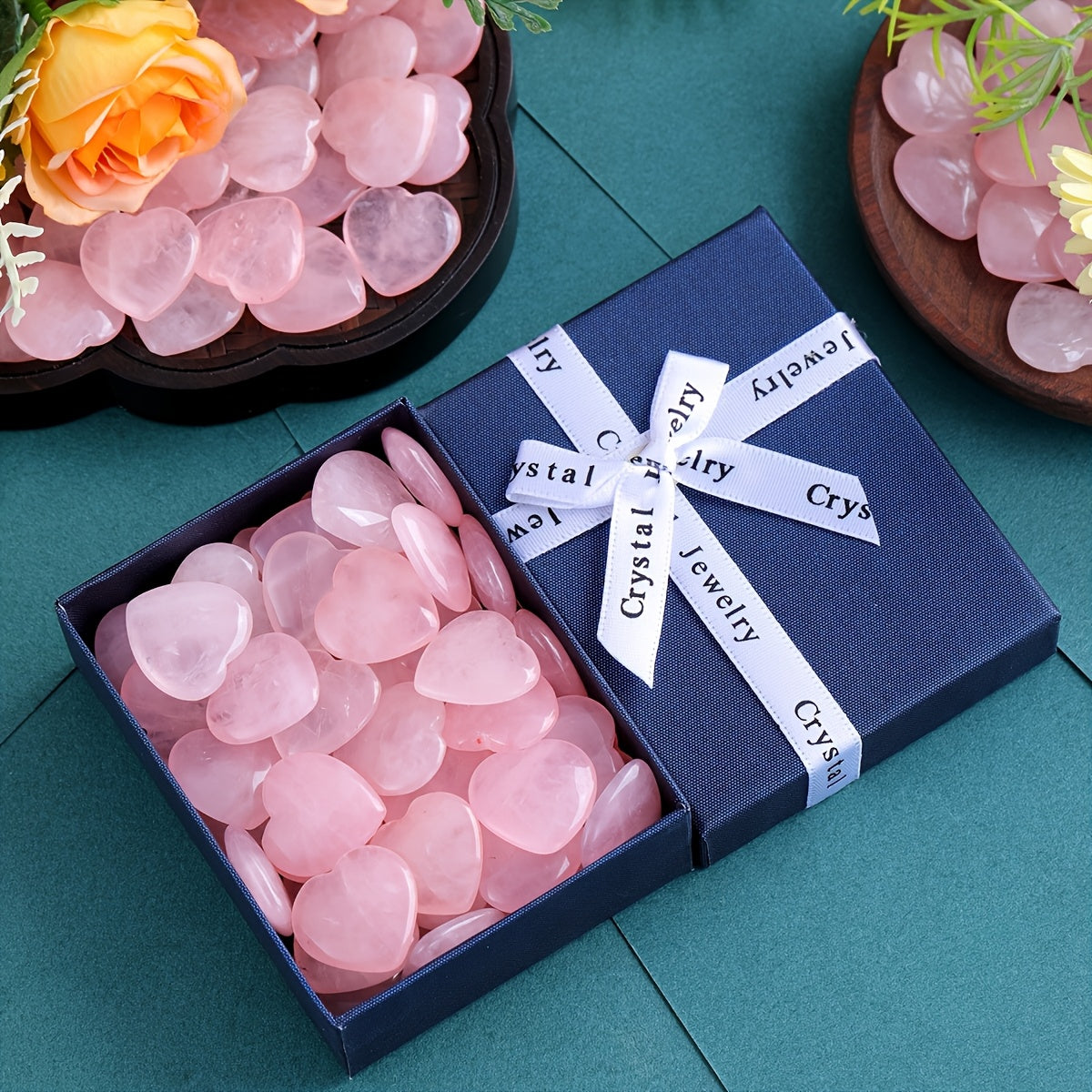 Rose Quartz Heart Crystals Set for Love and Romance - Earth Heart Resources