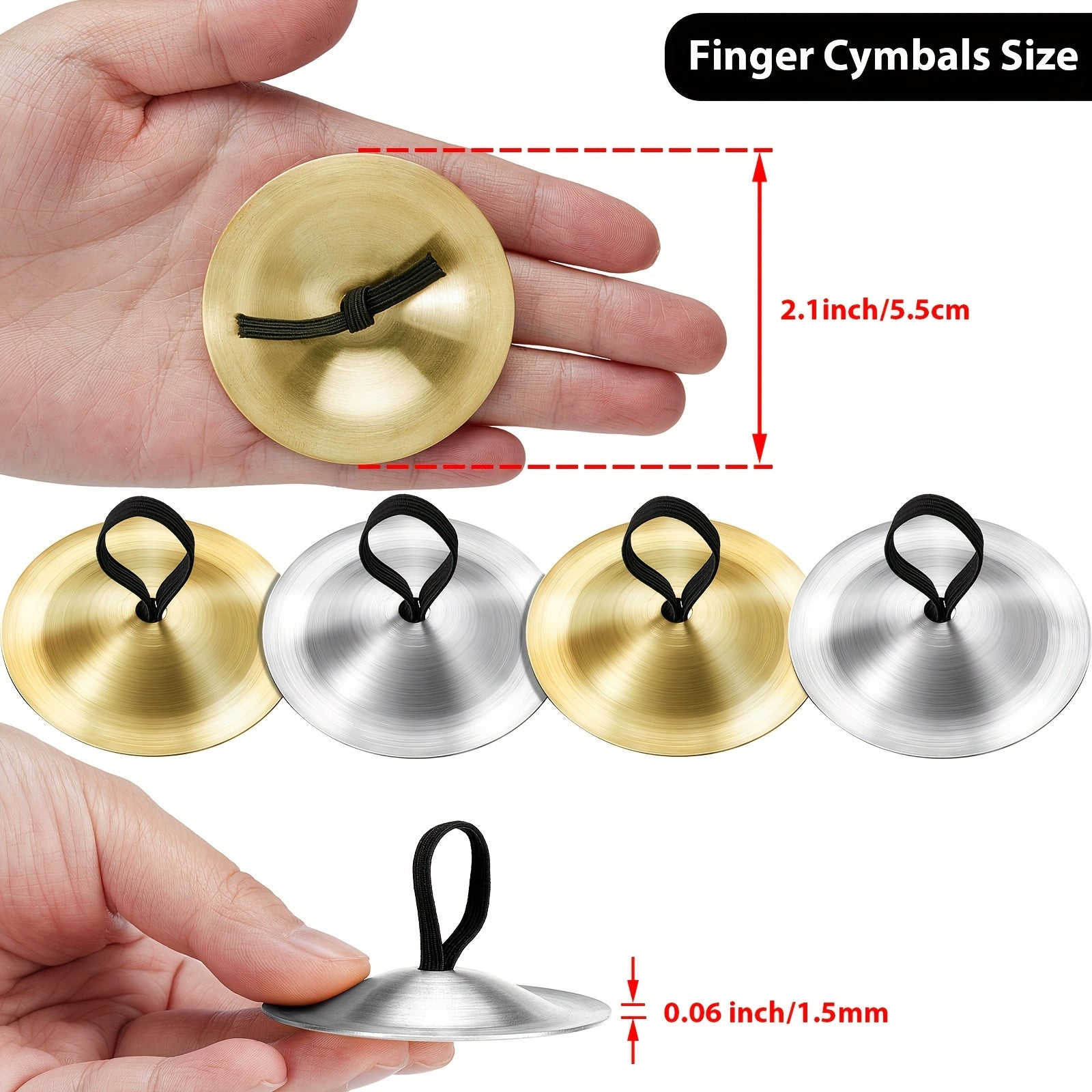 40 Piece Finger Cymbals for Belly Dancing and Percussion - Earth Heart Resources