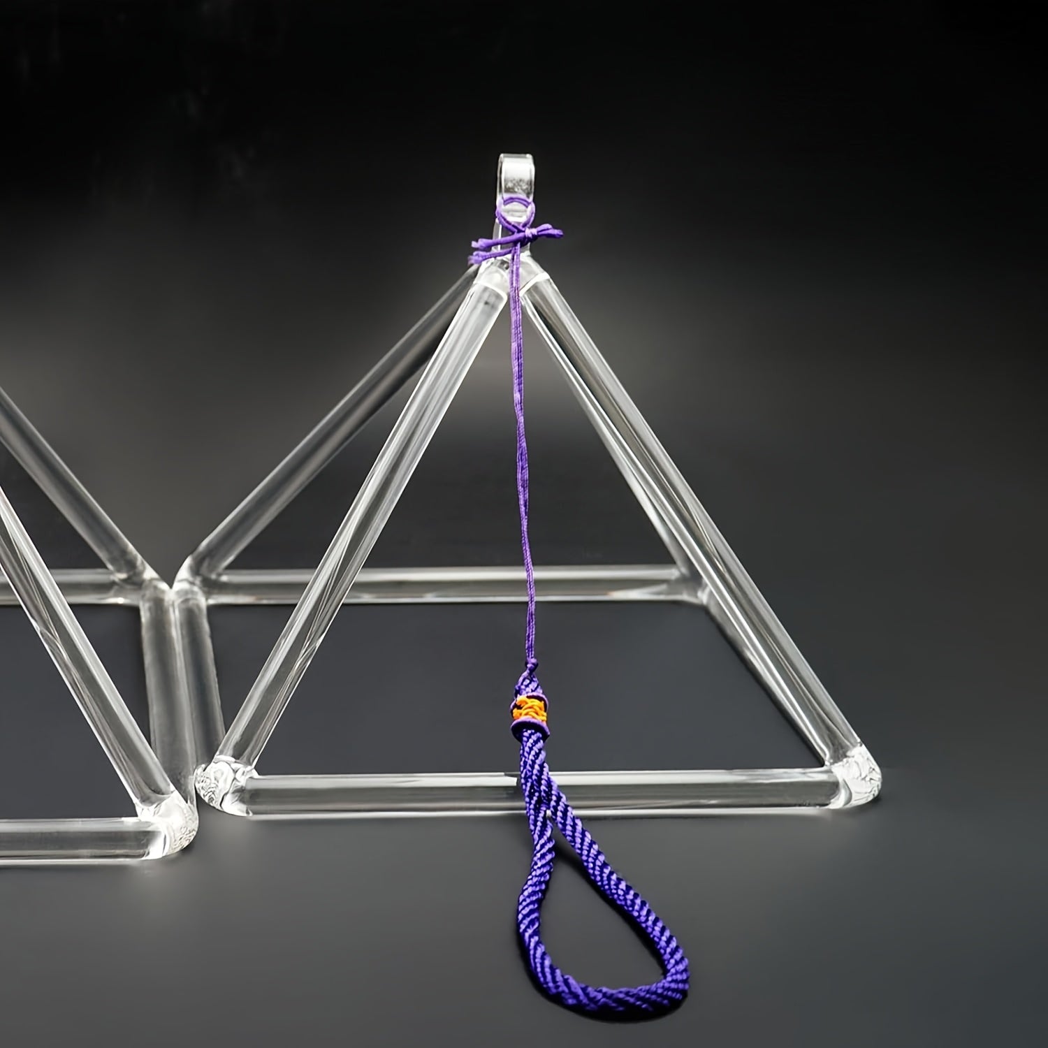 Quartz Crystal Singing Pyramid with Stick and Rope Included - Earth Heart Resources