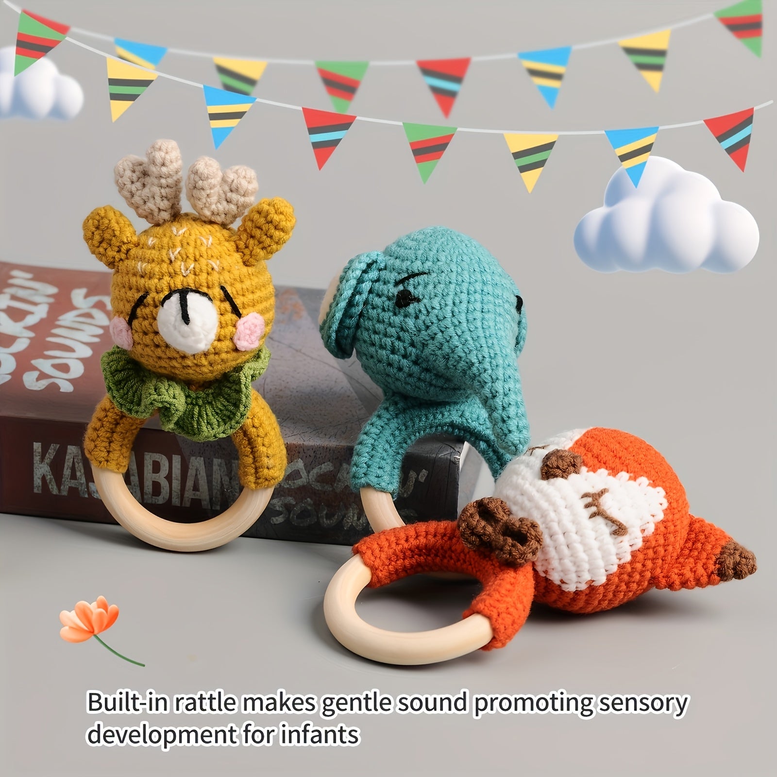 Handcrafted Animal Rattle Set for Babies and Children - Earth Heart Resources