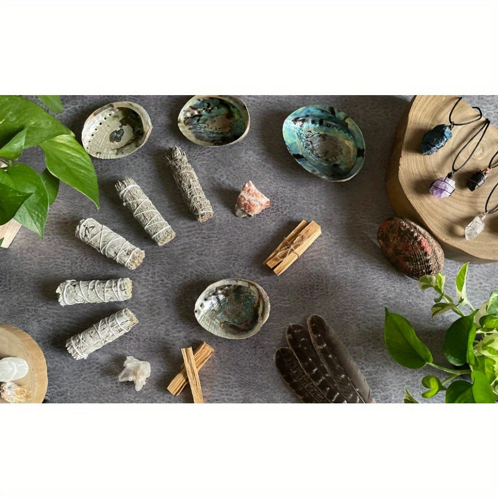Sage Cleansing Kit with Incense Sticks and Crystal Stones - Earth Heart Resources