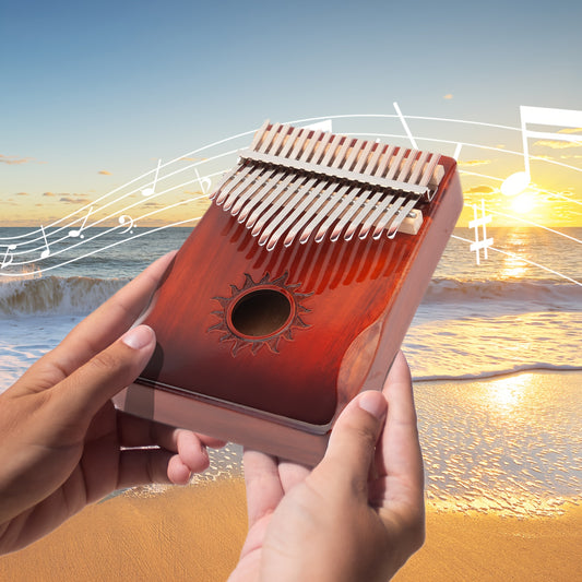 17-Key Rosewood Kalimba Thumb Piano with Learning Guide - Earth Heart Resources