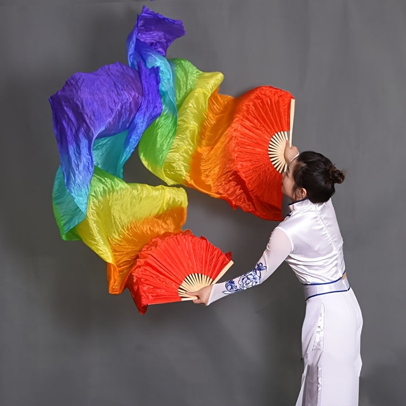 Vibrant Handheld Rainbow Fan for Festive Events and Parties - Earth Heart Resources